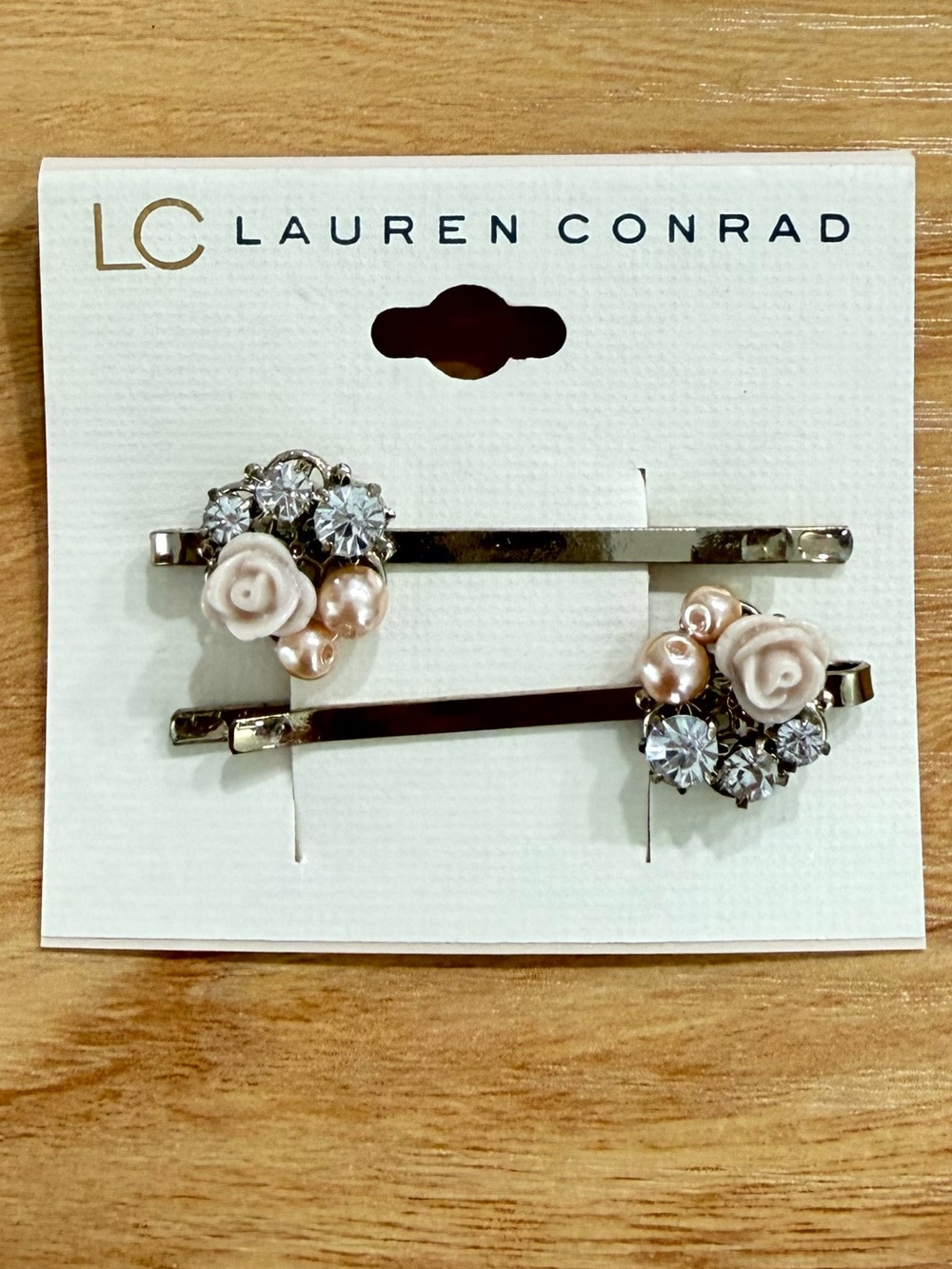 LC Lauren Conrad Hair Pins with faux Pearl Floral accent